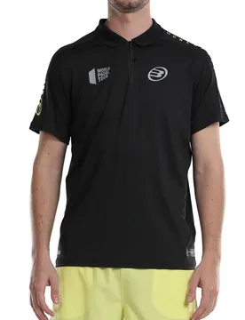 Liceo Short Sleeve Polo Black S - Bullpadel - FashionsVida