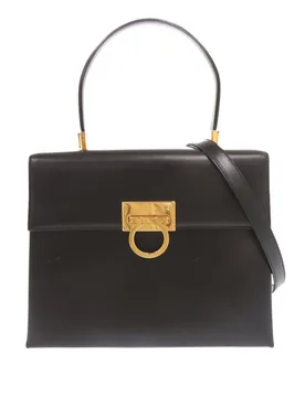 Leather Gancini Top Handle Bag - Ferragamo - FashionsVida