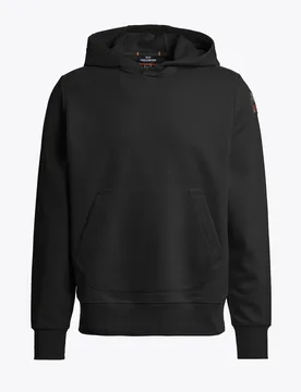 Mens Everest Pullover Hoodie In Black Cotton - Size X-Large - Parajumpers - FashionsVida