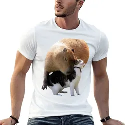 Capybara & Cat T-Shirt Urban Style Print T-Shirt