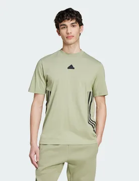 Mens Future Icons 3-Stripes Tee - Green Cotton - Size X-Small - ADIDAS Sportswear - FashionsVida