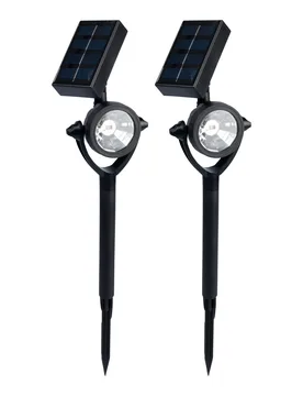 Solar-Sicherheits-Wegleuchte, 2 Stück schwarz - genialo - FashionsVida