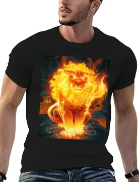 Fire Lion magic art T-Shirt t shirt men 100% cotton luxury brand man tshirt man t shirt cotton T-shirt - Aliexpress - FashionsVida