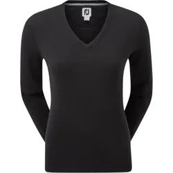 Pullover Wool Blend V-Neck, schwarz xs