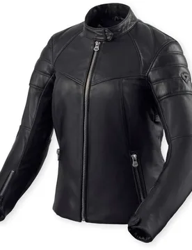 Giacca Moto Pelle Donna London Ladies Nero taglia 36 - Rev'it - FashionsVida