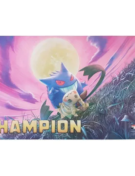 Pokemon League Cup Playmat - Gengar & Mimikyu (CHAMPION) - Pokémon - FashionsVida
