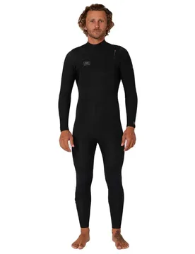Combinaison En Néoprène à Manches Longues Avec Fermeture éclair Sur La Poitrine Zero 4/3 Mm Black XS - Ocean & Earth - FashionsVida
