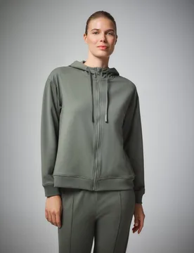 Sudadera abierta con capucha Sportcasual de mujer - Boomerang - FashionsVida
