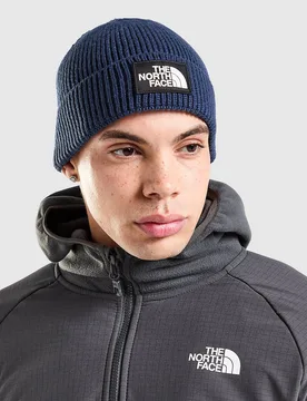 Logo Box Cuffed Beanie Mütze - Damen, Blau - female - Size: One Size - The North Face - FashionsVida