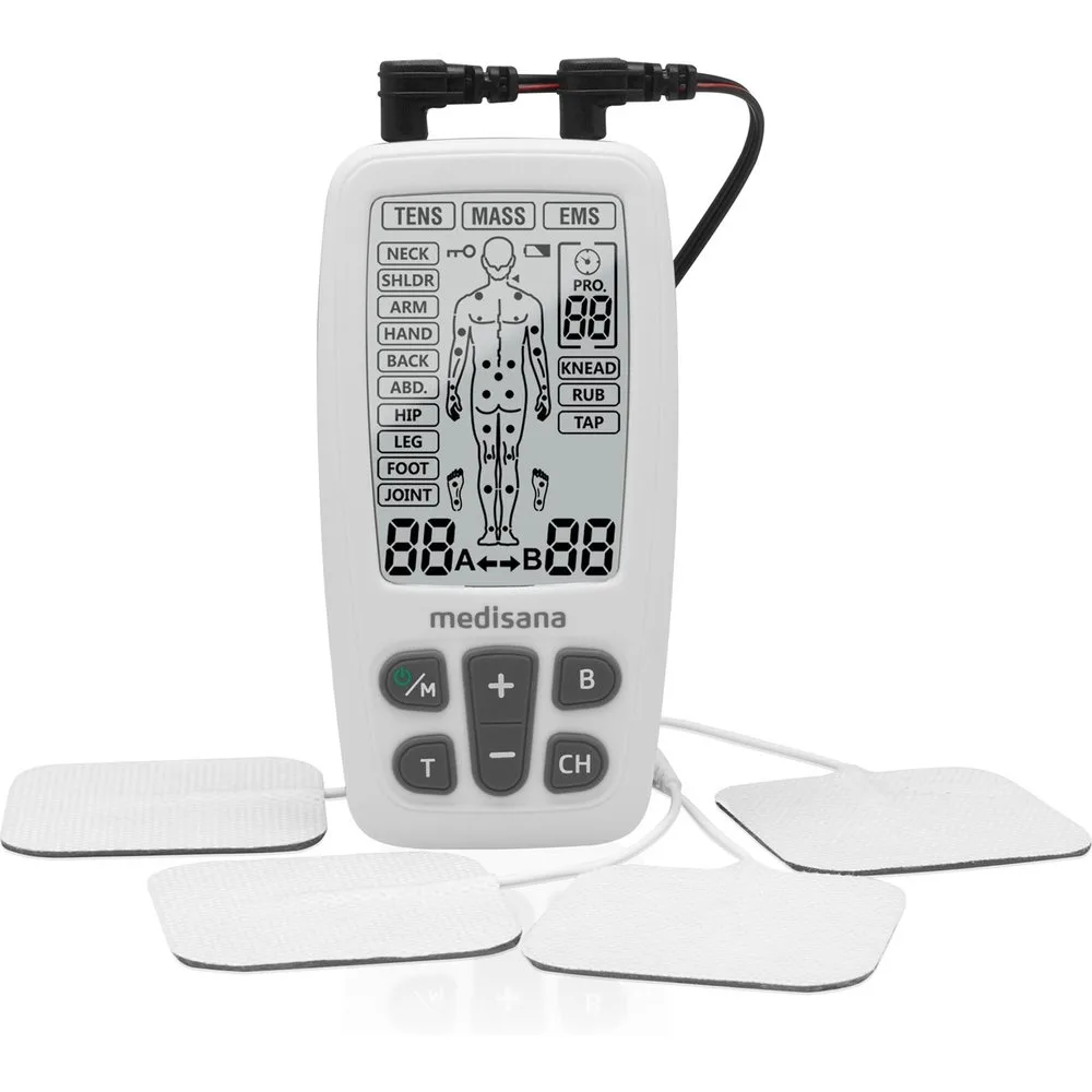 Electroestimulador TT 200 con programas TENS EMS y función de masaje - Medisana - FashionsVida