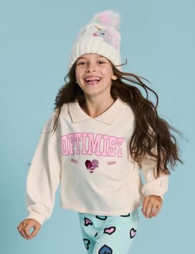Berretto con pompon Beetlejuice - bianco