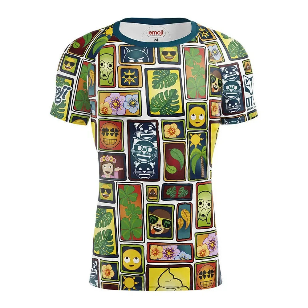 Maglietta A Maniche Corte Emoji Portrait Multicolour S - OTSO - FashionsVida