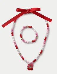 Cherry Charm Beaded Jewellery Multipack Pink Female