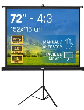 Écran De Projection Avec Trépied 72´´ White One Size unisex - Iggual Monitos - FashionsVida