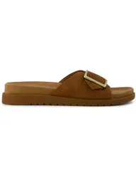 Buckle Flatform Footbed Sliders Brown female