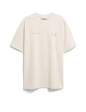 T-Shirt MAARKOS crema M - Armedangels - FashionsVida