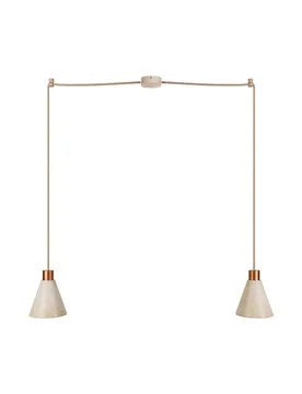Cables Lampe Cône Suspendue Sans Ampoule Satin Copper One Size - Creative - FashionsVida