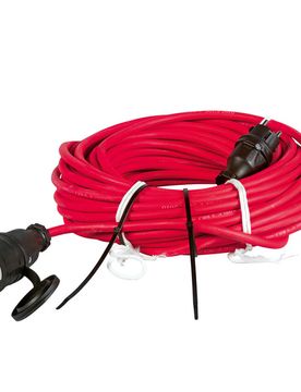 Rasenmäher-Verlängerungskabel 25 m IP44 rot