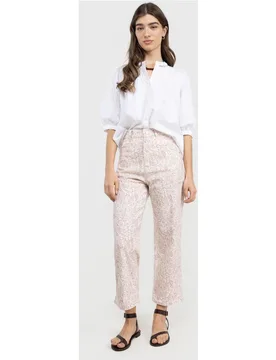 Pantalones rectos de mujer Amelia Estampado Coral - El Ganso - FashionsVida