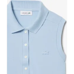 Polo de mujer sin mangas elástico de corte ajustado
