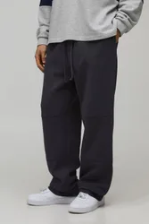 Herren Weite Jogginghose Im Zimmermann-Stil Mit Kontrastnähten Charcoal Größe Medium