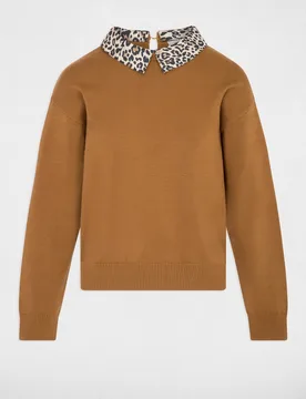 Jersey de mujer con cuello camisero - Morgan - FashionsVida