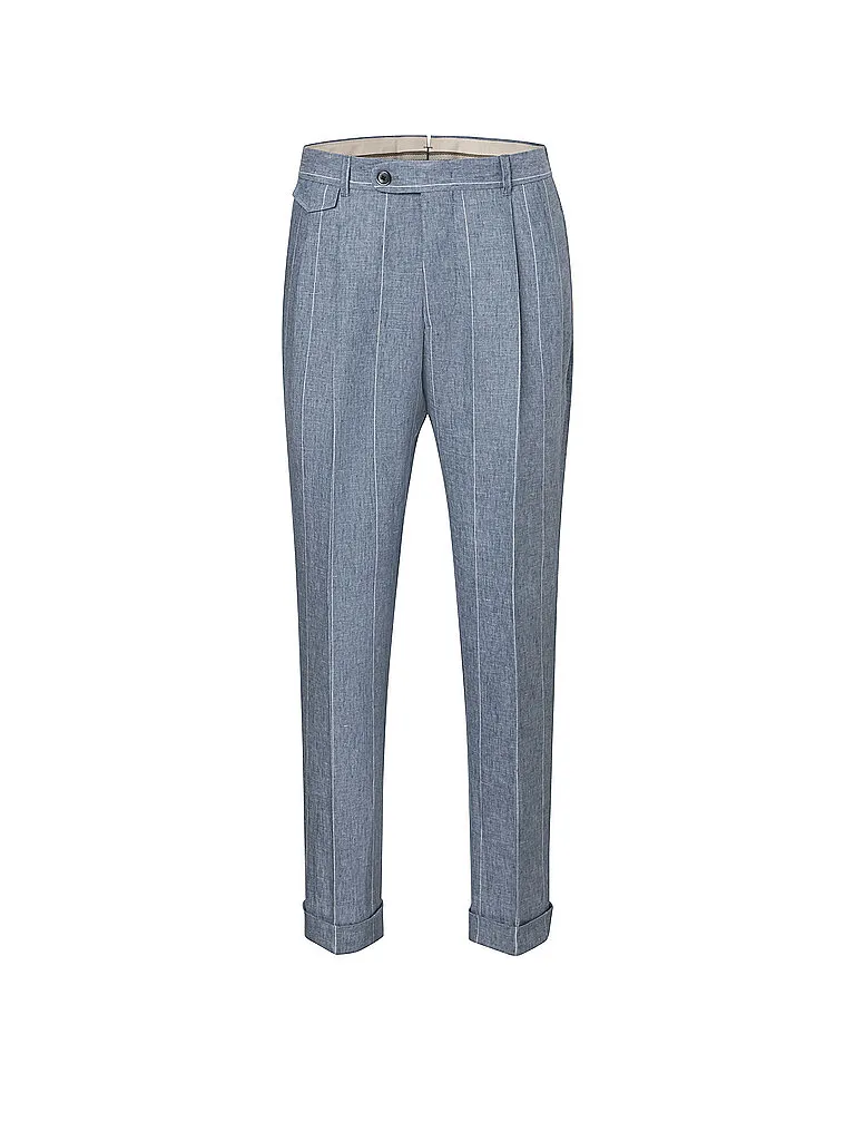 Pantalón de lino SAPO azul claro 48 - Windsor - FashionsVida