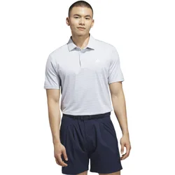 Polo Performance Two-Color Stripe, hellgrau/weiß xxl