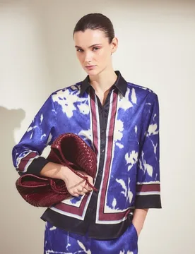 Blusa de mujer manga larga con estampado posicional de flores - Woman El Corte Inglés - FashionsVida