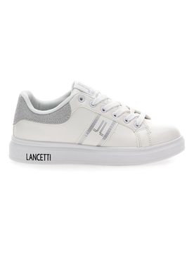 Sneakers Bianche e Argento 27 37