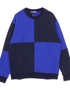 Felpa Leggera Girocollo Uomo Bigcheck Blue/black