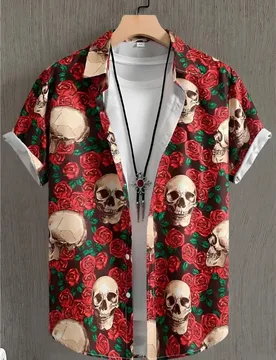 Men's Shirts And Tank Tops Color Colorful Menswear Clothing Printed Holiday Short Sleeves Shirt Ropa Hombre Buttons Vacation Top - Aliexpress - FashionsVida