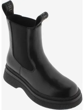 Botines de mujer monocromo con suela gruesa y tirador doble - Victoria - FashionsVida