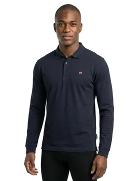 Polo A Maniche Lunghe Ealis Black L