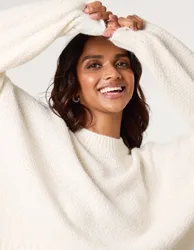 Round Neck Sequin Detailed Jumper - ONE / IVORY - female