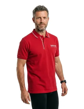 Polo à Manches Courtes Tipped Logo Polo Mars Red L