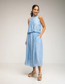 Falda midi con cintura elástica y varias capas - Tantra - FashionsVida
