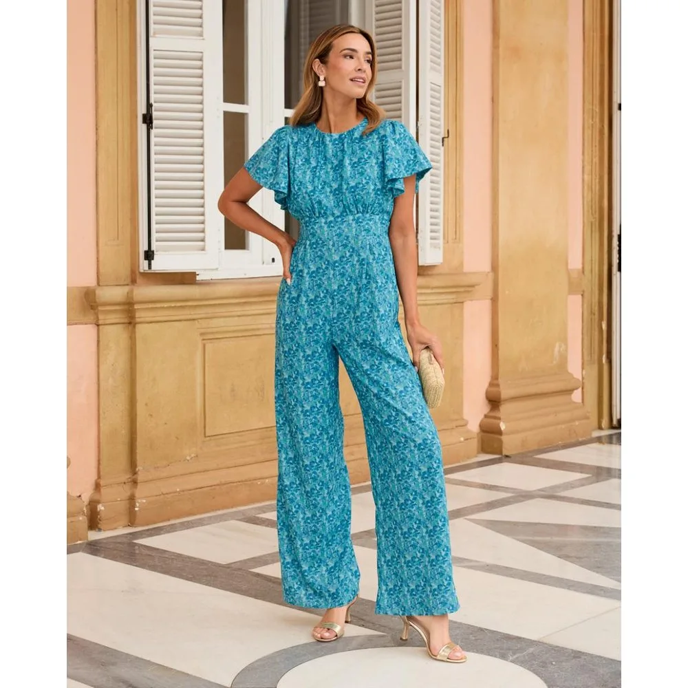 Mono largo de mujer estampado de manga corta - Polin et Moi - FashionsVida