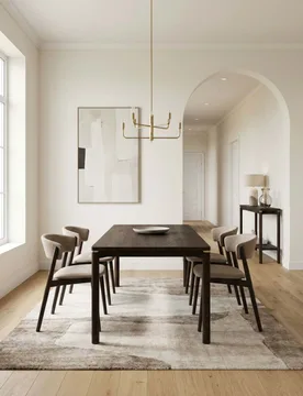 Arka Dark Wood Dining Table Natural - Royalcraft - FashionsVida