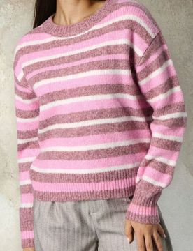 Maglione a righe con misto lana - multicolor