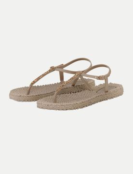 Flip Flops Cheerful mit Strasssteinen Beige 38