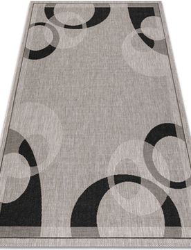 Teppiche Teppich Sisal Floorlux 20078 Silver / Black 120x170 Cm 120x170 Cm