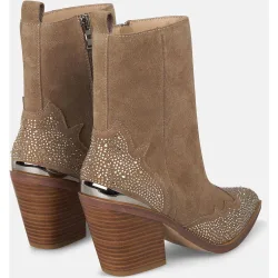 Botines básicos de mujer con tacón y de talles de pedrería