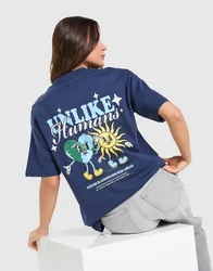 Earth T-Shirt - Damen, Blau - female - Size: XS