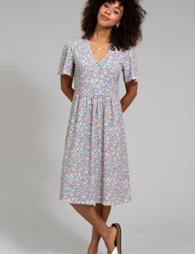 Womens Highcliffe 95% Organic Cotton Jersey Dress - - Size: 14 - Kite Clothing - FashionsVida