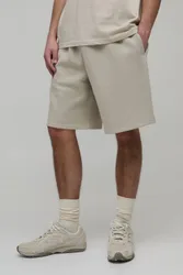 Herren Basic Baggy Fit Jersey Shorts Stone Größe Small