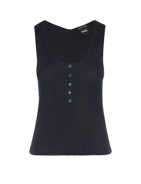 Boss Top FAFFLESIA blu XS - BOSS - FashionsVida