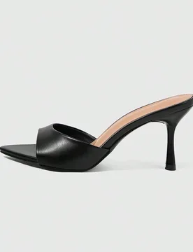 Sandalias de tacón alto para mujer con tacón de aguja puntiagudo, simples, cómodas y elegantes, zapatos para ir al trabajo - Shein - FashionsVida