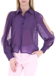 VICOLO Camicia in lyocell VIOLA M
