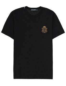 Cotton T-shirt with Heraldic Patch